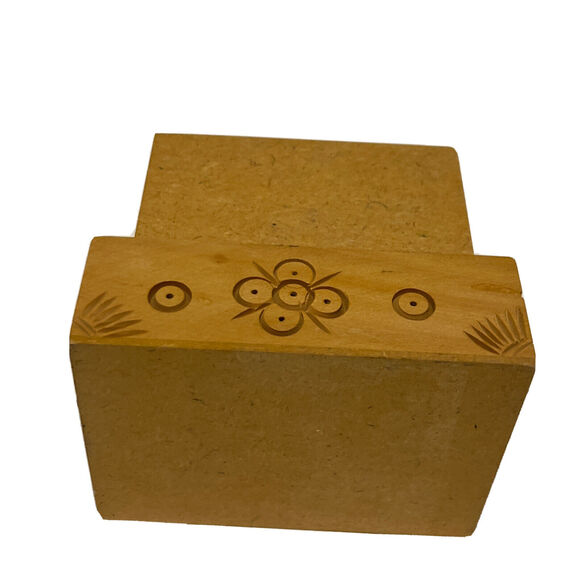 Gemstone Coasters From India Gem Stone & Wood Set Of 6 Hand Carved Set - Picture 4 of 7